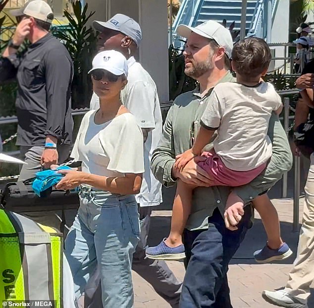 JD Vance (right) and his wife Usha (left) recently visited Disneyland in California