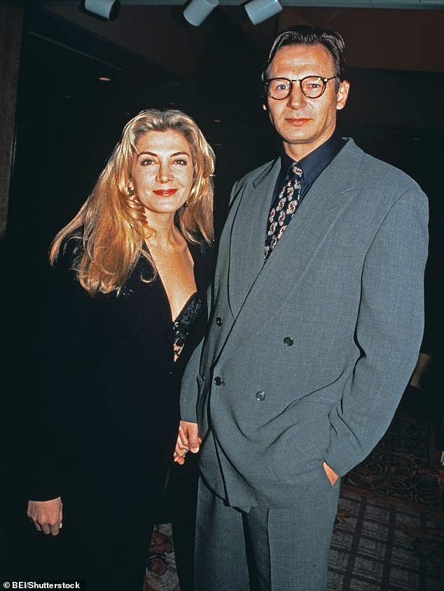Neeson has remained stoically single following the sudden death of actress wife Natasha Richardson in 2009 (pictured together in 1993)