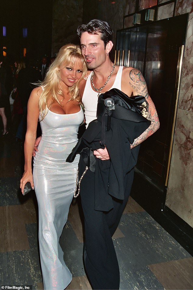 The actress has been married five times, but it was her first marriage to Motley Crue drummer Tommy Lee that attracted headlines (pictured together in 1995)