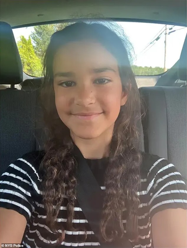 New York State Police (NYSP) issued an 'amber alert' on Saturday for Melina Frattolin (pictured) after Luciano Frattolin, 45, told them he thought his daughter had been kidnapped