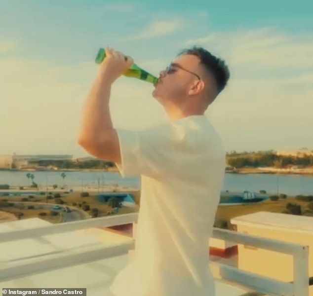 In several videos, he is seen taking sips of his favourite beer in luxurious locations
