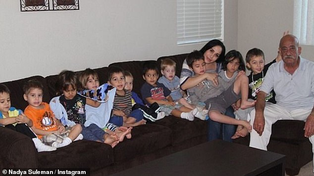 Her story shocked the world, however, public opinion rapidly turned against the woman American media nicknamed Octomum, after it emerged that she had six other young children, no partner and was receiving welfare benefits. Pictured with her eight children when they were young
