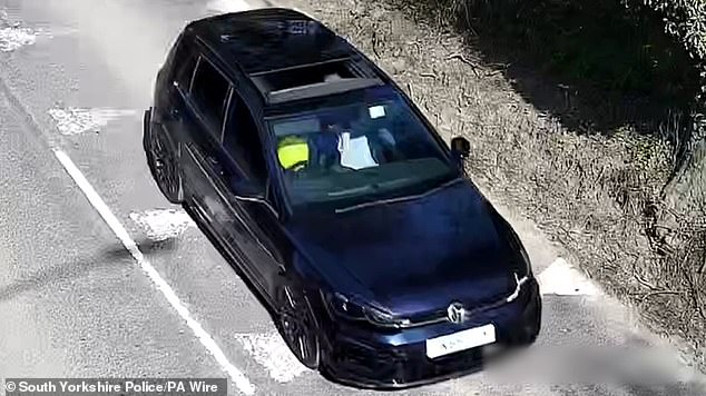 CCTV and dashcam footage showed him speeding away from the scene