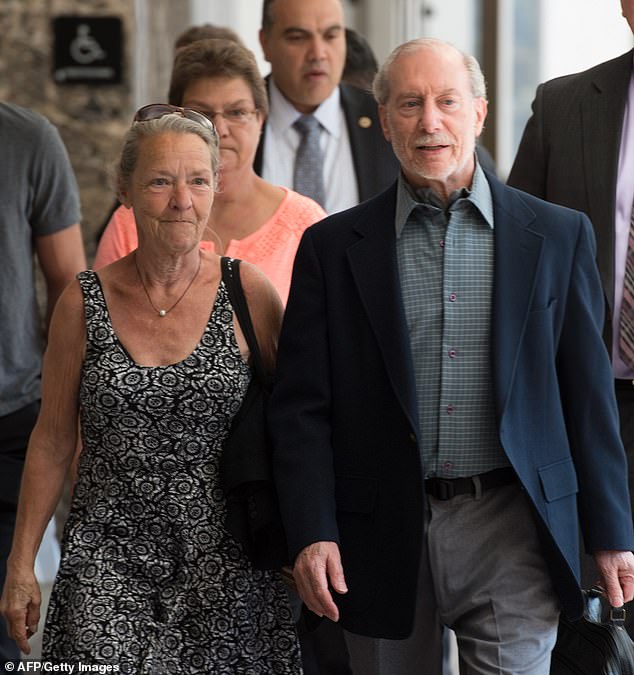 Etan's parents Julie and Stanley Patz arrive at Hernandez's sentencing in 2017