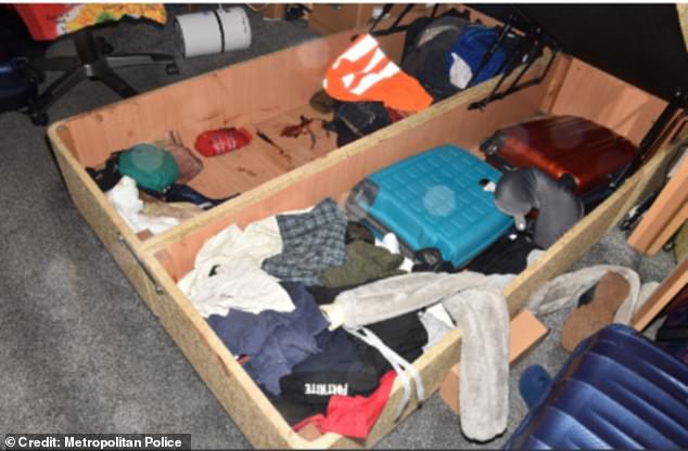 The murderer hid Mr Longworth in the divan bed, then put the chopped up bodies in suitcases