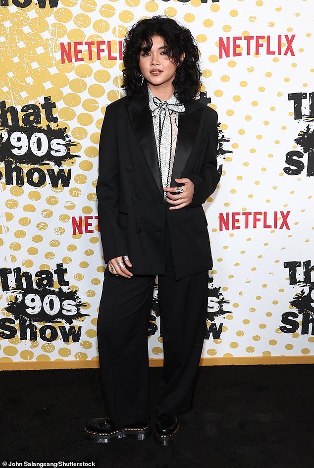 Sam Morelos of That 90s show will star as Laura's on-again, off-again partner Frederica 'Freddie' Riley; Pictured in Los Angeles in January 2023