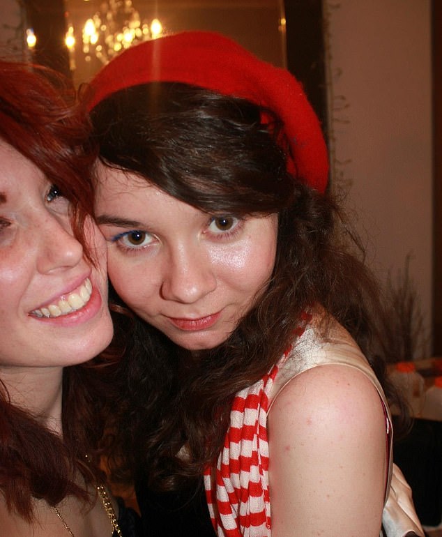 Harriet and Rebecca are pictured before the horrific crash at the bus stop