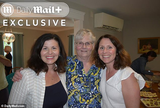 Several family members, including her older sister Maura (left), have rushed to Megan's side since the news broke (Maura and Megan pictured alongside their mother Patti)