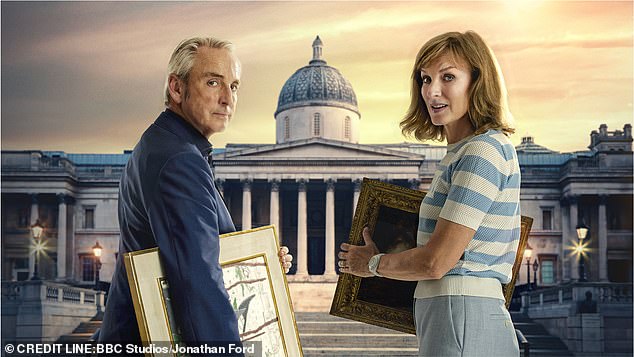 Ms Bruce (right) presents the BBC1 show with art dealer Philip Mould (left) who together analyse the legitimacy and history of artworks