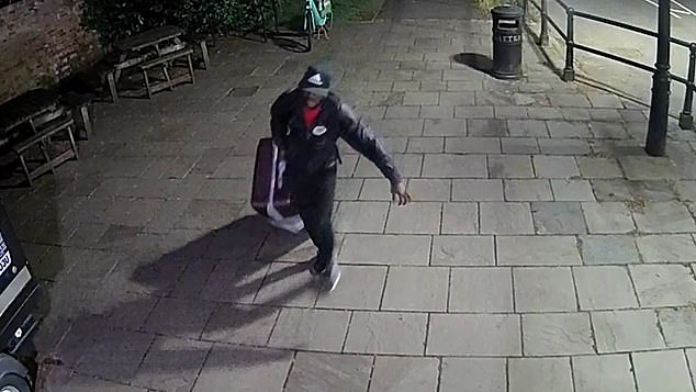 Yostin Mosquera dragging the suitcase containing body parts to Clifton Suspension Bridge
