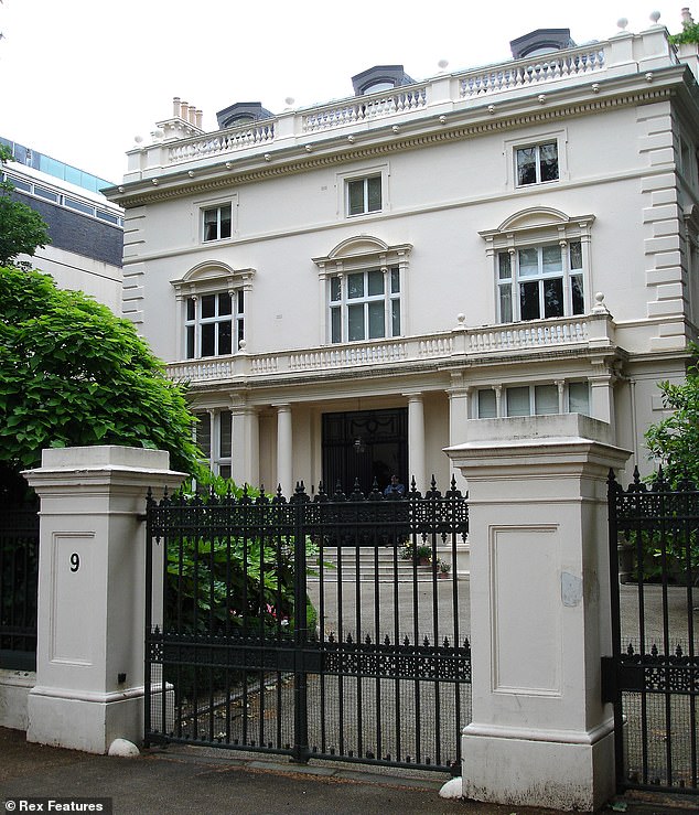 The Indian-born steel magnate also bought Number 9 Kensington Palace Gardens (pictured)