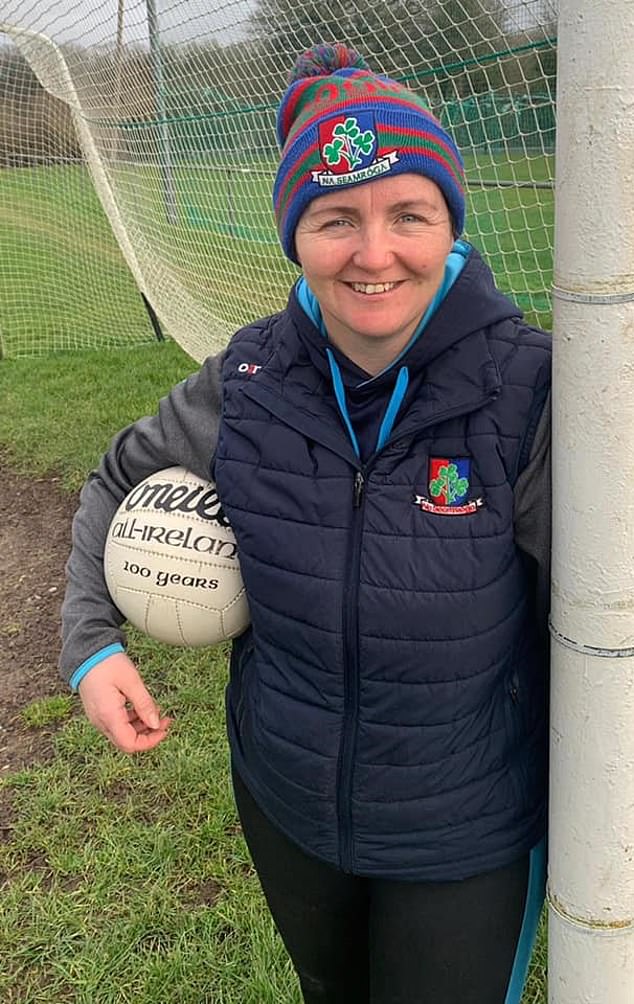 Ms Flaherty (above) is a leading figure in women’s Gaelic football and has even worked for the sport’s governing body to help develop the sport amongst girls