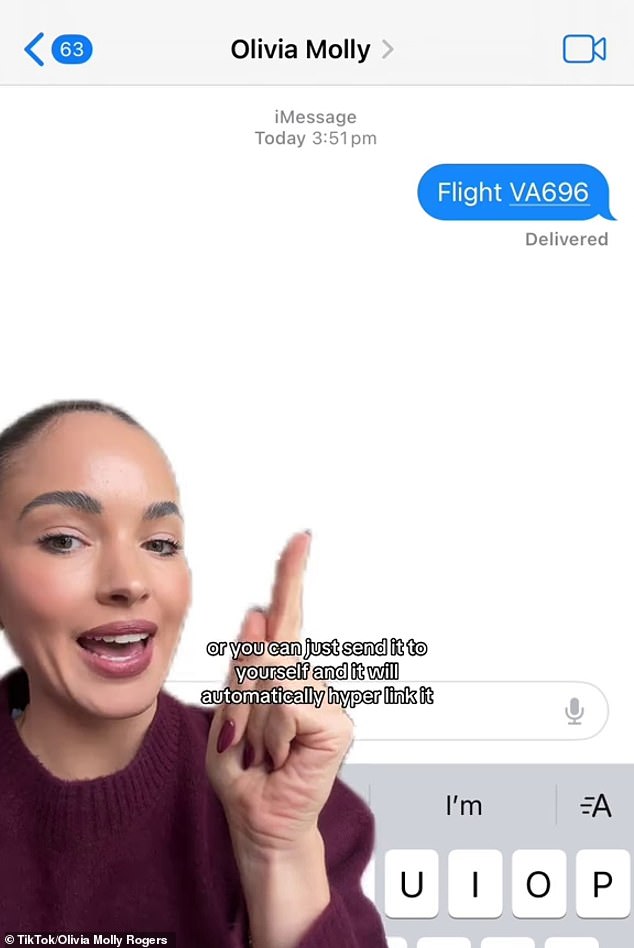 Before heading to the airport, simply text your flight number to a friend, family member, or even just to yourself. The magic happens when your phone automatically hyperlinks the number