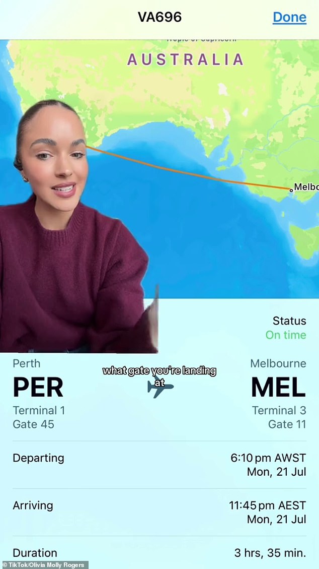 The clever text trick gives travellers a live overview of their flight including departure and arrival airports, gate information, flight duration, real-time updates mid-air and even the baggage claim carousel number