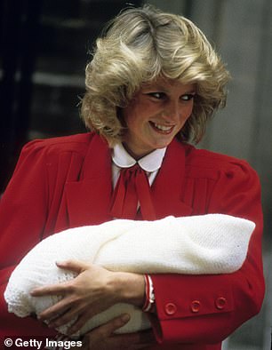 Diana leaves the Lindo Wing of St. Mary's Hospital following the birth of Prince Harry on September 16, 1984
