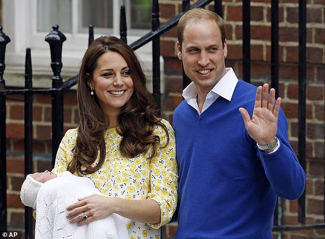 William and Kate smile with Princess Charlotte as they leave the Lindo Wing on May 2, 2015