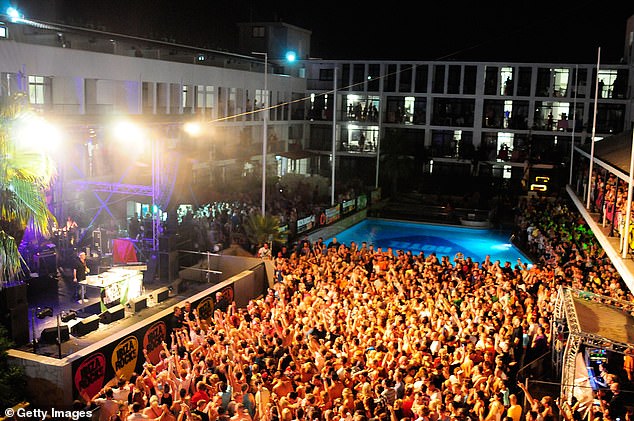 Ibiza Rocks on October 13, 2011. The hotel has a large outdoor music venue for events