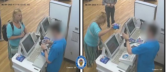 CCTV of Betro at Tesco on New Street, not far from where she was staying. She bought a mobile phone voucher, an Alcatel mobile phone, and a SIM card.