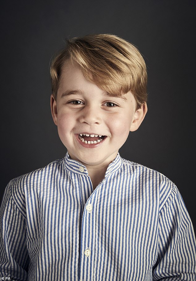 Prince George's fourth birthday portrait, in which he is beaming at the camera, was taken by Chris Jackson