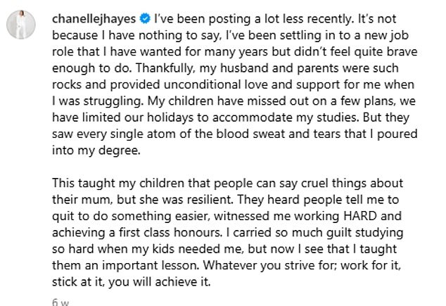 The star shared a throwback snap of herself dressed up as a nurse as a child alongside a photo of her recent graduation and her new uniform before penning an inspiring caption