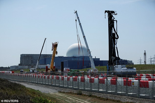 Construction works on the site of the new Sizewell C nuclear power plant in Suffolk on June 11