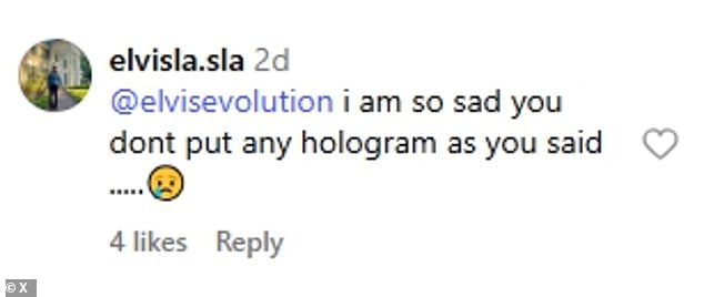 A third commented: 'I am so sad you don't put any hologram as you said'