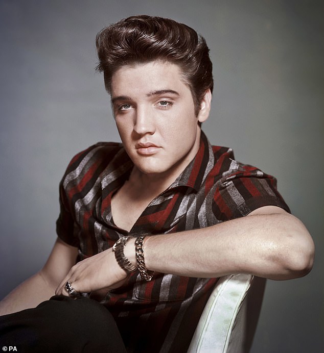 The experience starts off by taking fans through Elvis's youth before an interval in the form of a Hawaii-themed bar with a cardboard cut-out of the rock star (file image)