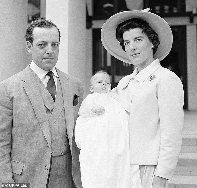 Rosie was the granddaughter of Princess Diana 's uncle, the 5th Baron Fermoy, Edmund Roche, left in 1965, who killed himself in 1984 after suffering from a long bout of depression. He is pictured with his wife Lady Fermoy at the christening of their daughter Frances