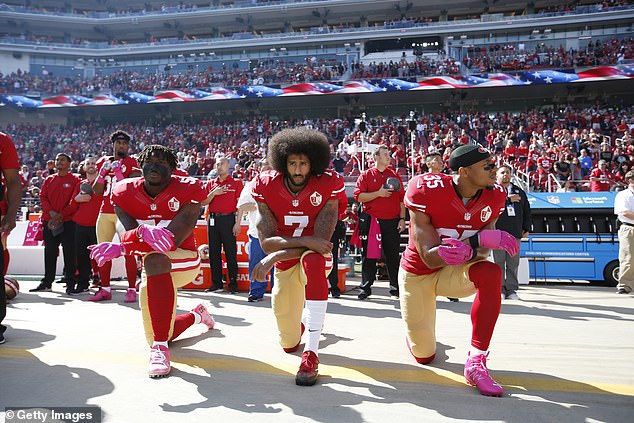 NFL star Colin Kaepernick decided to kneel during the playing of the national anthem in 2018