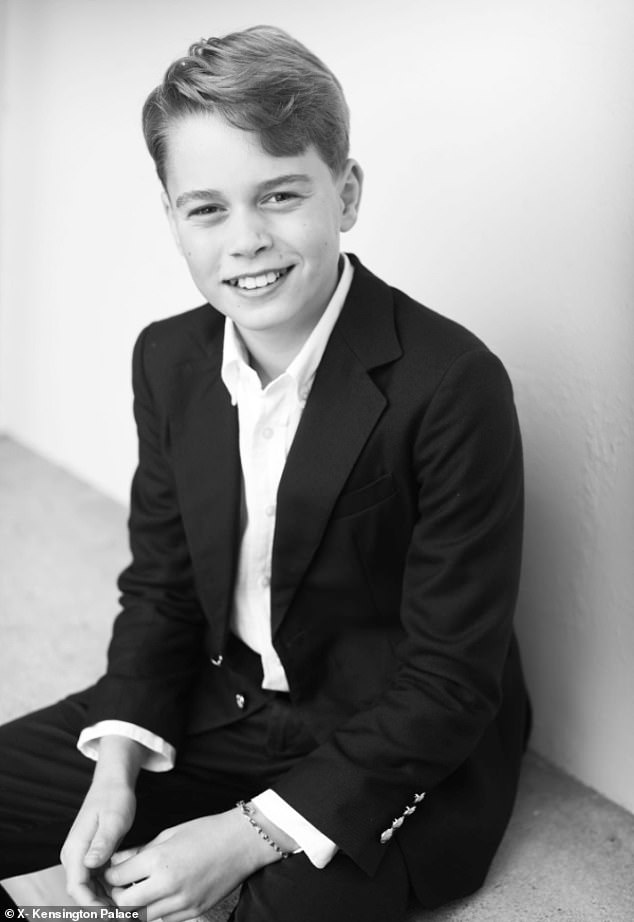 Kensington Palace shared a portrait of Prince George, taken by his mother Kate, to mark his 11th birthday - and on his left wrist the certified Swiftie was wearing a friendship bracelet