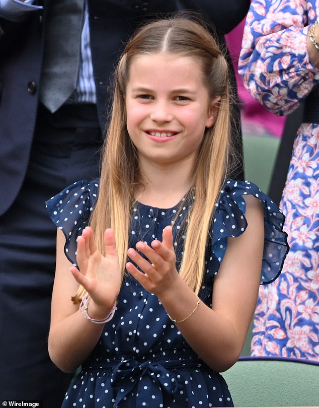 Princess Charlotte (pictured), ten, has been spotted wearing friendship bracelets ever since she attended the first night of Taylor Swift 's Eras Tour in June 2024 with her father William and brother Prince George