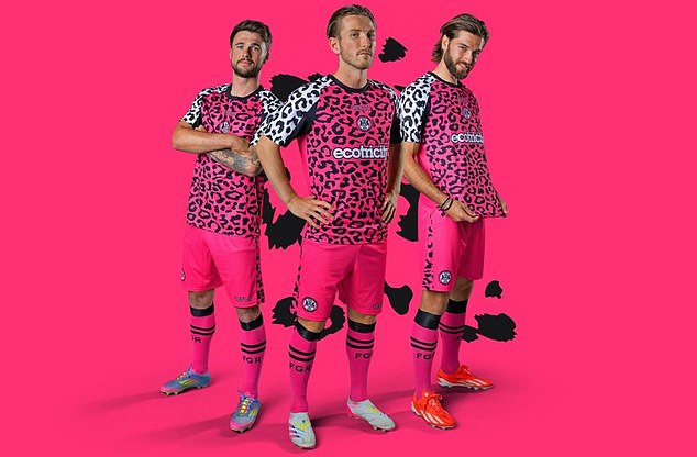 The Gloucestershire-based National League side released the pink and green kits on Tuesday