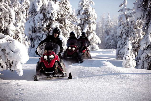 Snowmobiling is also included, and passengers will be taught how to ride the fun vehicles before heading out to explore the snowy wonderland