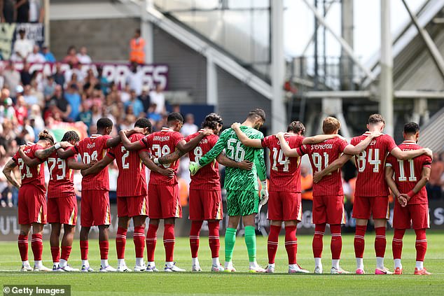 Liverpool paid tribute to Diogo Jota in their pre-season friendly against Preston North End