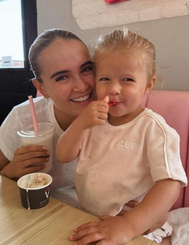 Molly-Mae with daughter Bambi. The star has said their family holiday to the Isle of Wight was blighted by delays and left her ¿having a breakdown¿