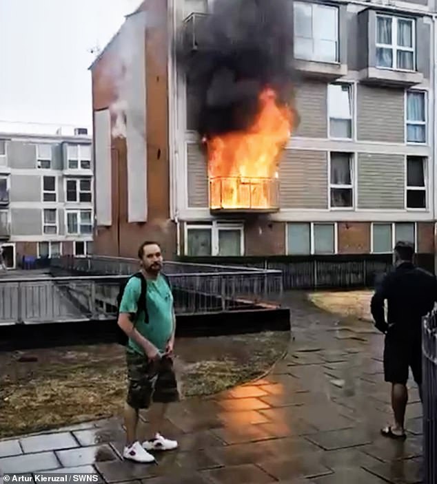Some residents say they've been left traumatised by the incident - after having a 'lucky escape' from the burning building