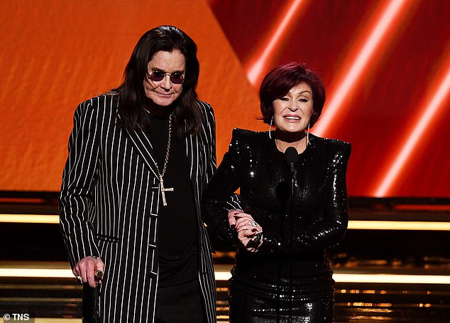 Osbourne recovered from his drink and drug problems with the help of his wife Sharon. Pictured: The pair at the Grammy Awards in January 2020