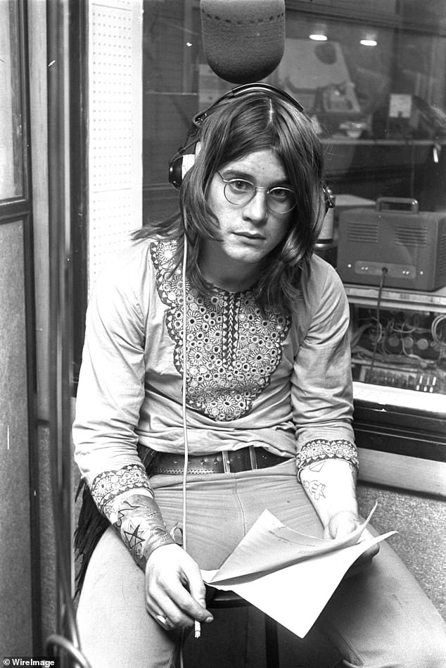Ozzy Osbourne is pictured in 1970, the year after he formed Black Sabbath. The band was initially named Earth but its name was changed to Black Sabbath soon after