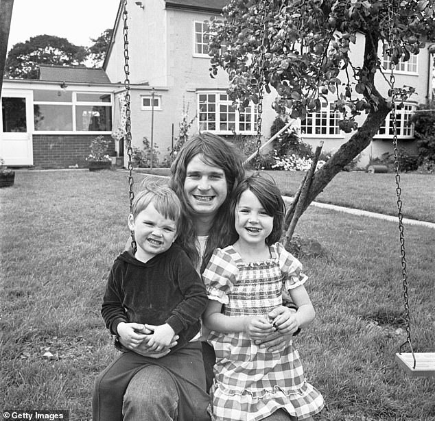 Osbourne is seen with his children from his first marriage, Jessica and Louis. The pair have largely remained out of the spotlight despite their father's fame