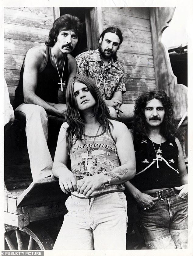 Osbourne with Black Sabbath bandmates Iommi, Butler and Ward in 1976, the year that the band released album Technical Ecstasy