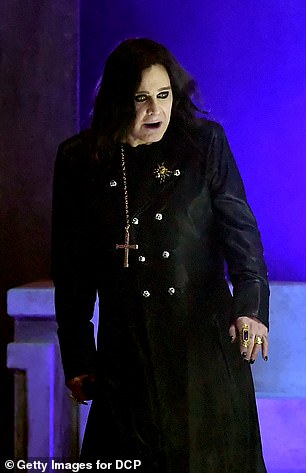 After Black Sabbath carried out their final tour, Osbourne continued performing as a solo act, with his most recent album release, Ordinary Man, coming in February 2020. Above: The singer on stage in 2019