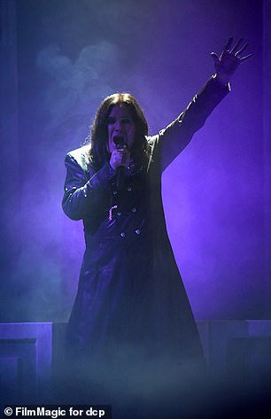 The singer on stage at the American Music Awards in 2019