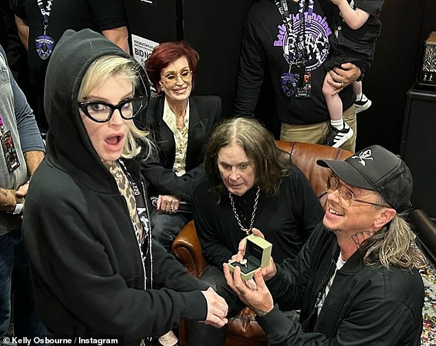 Ozzy was supported by rock legends, his wife Sharon and witnessed his daughter Kelly's engagement