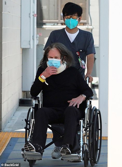 Ozzy Osbourne, who has died aged 76, had a career that was defined by his antics both on and off-stage. Pictured: The star leaving hospital on June 16, 2022, after a major back operation