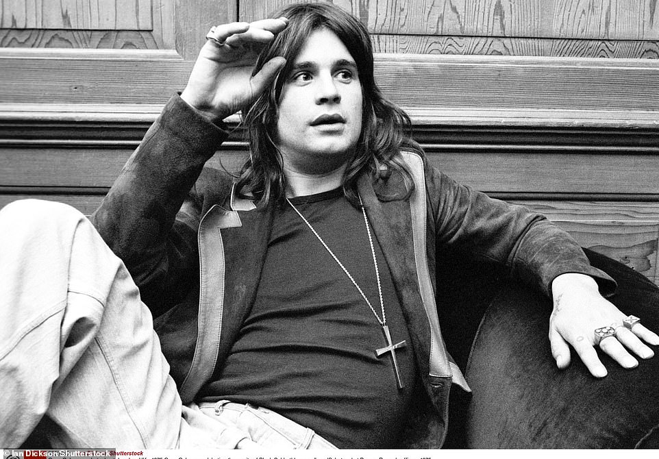 Ozzy Osbourne, debating the merits of Black Sabbath's new album 'Sabotage' at Bronze Records offices, 1975