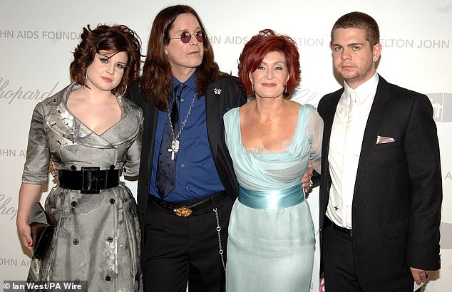 Sharon, Jack, Kelly, Aimee and Louis wrote in a statement: 'He was with his family and surrounded by love. We ask everyone to respect our family privacy at this time' Pictured: Ozzy, Sharon, Kelly and Jack