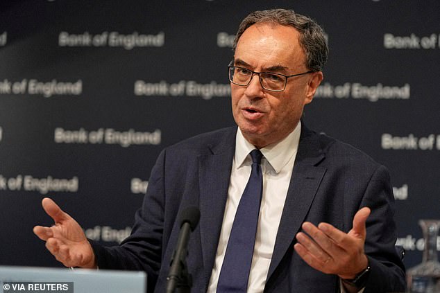 Bank of England governor Andrew Bailey told MPs in a separate parliamentary hearing that he was 'not unconcerned' by the rising cost of borrowing