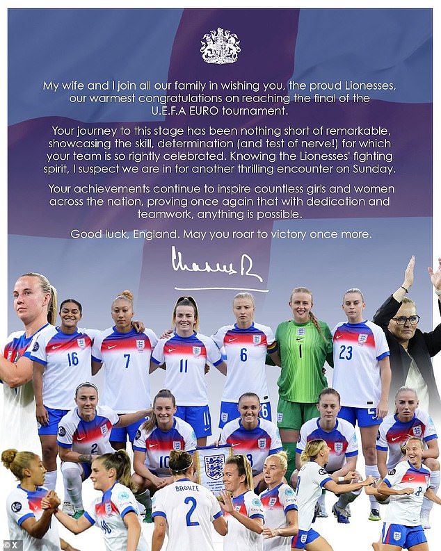 The win has left the King extremely 'proud' of the team who he hopes will 'roar to victory once more'