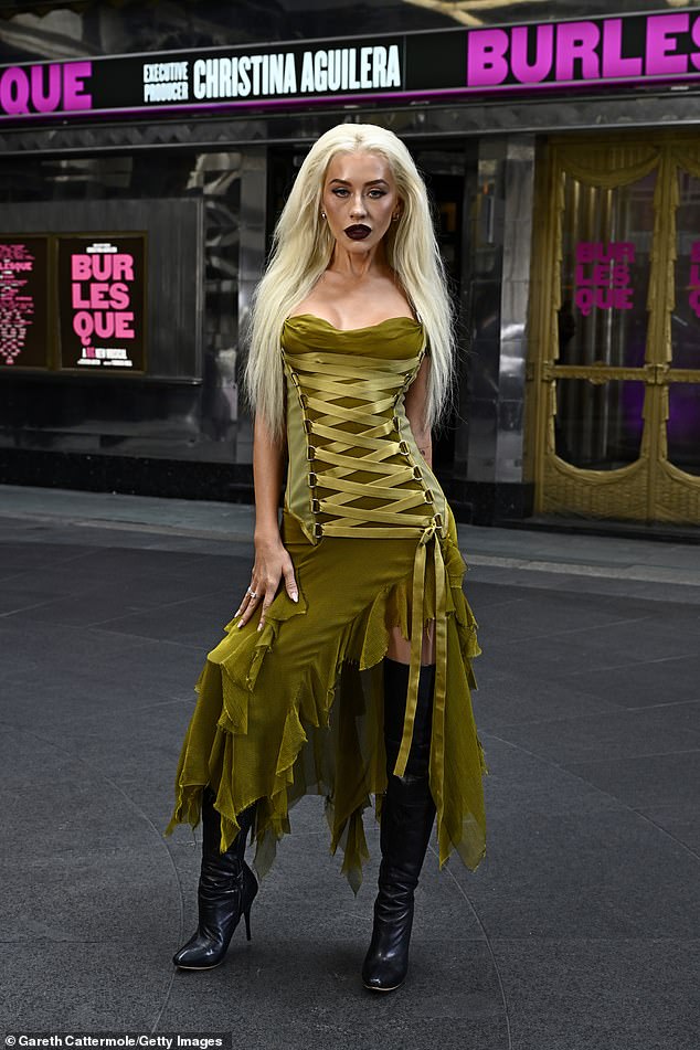 Aguilera (pictured)fooled almost no one as that small-town girl in the original, and The X Factor : The Band winner Jess Folley doesn't fare much better