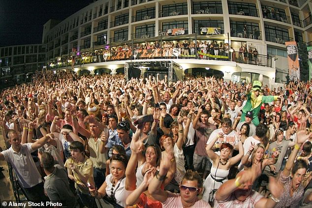 The Ting Tings perform on the opening night of 'Ibiza Rocks' at the Ibiza Rocks Hotel in 2009